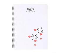 PVC Sheet Music Binder for a4 Lay-Flat Design 180 Degree PVC(B) | Holds 20 for a4 sheets, sl lack PVC, name tag slot, professional look, easy organization
