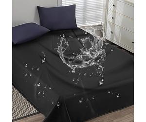 PVC Sheet Pad Waterproof Stain and Mess Oil-Proof Push Massage Spa Bed Sheet Thickened Protective Cover Bedspread Adult Couple for Upholstery Dressmaking Accessories (Black, 130 * 220cm)