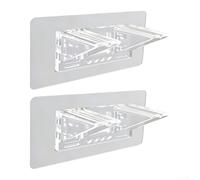 PVC Shelf Support with Peel-and-Stick Backing for Cabinets Bookshelves Wardrobes and Kitchen Storage Solutions (2pcs)