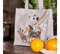 Ulster Weavers PVC Bag - Durable 100% Cotton with Wipe Clean Coating and Polyester Lining, Everyday Use, Easy to Clean, Sturdy Construction, Small, Animal Theme, Dog Days, Grey