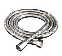 PVC Shower Door ain & Flexible Hose Set 2pcs 1.5 2M Black Silver High Pressure Water Pipe for Bathroom Shower Accessories (Silver 1.5m)