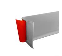 PVC Skirting Board 3 Meter for Floor Perimeter Edge Definition with Natural Material Composition and L Shape Design (gray)