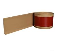 PVC Skirting Board 4m Long Flexible Wall Base Moulding with for Nano Glue Back - Easy Install Plastic Architrave for Kitchen Bathroom 8cm Wide(Light Brown)