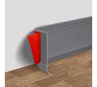 PVC Skirting Board for 3M x 10cm Waterproof L-Edge Design, Easy Self-Adhesive Installation, for Durable Wall Floor Protective Trim in Dark Brown