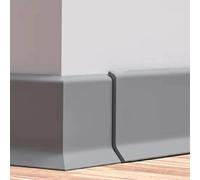 PVC Skirting Board, Self-Adhesive, Moisture-Resistant, Thickened for Living Room, for Decoration, Corner Moulding, Wall Cladding, Protective Strips, White, Grey, Black, 5 cm Wide, 1 m or 5 m Long