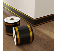 PVC Skirting Board Trim Self Adhesive, Flexible, Waterproof, Peel and Stick Architrave Skirting Board, Flexible Molding Trim for Worktop Ceiling Floor,Caulk Moulding(Q)