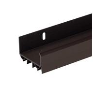 PVC Slide-On Door Bottom | Adjustable Plastic Weatherstrip Door Bottom with Drip Cap | 3 Feet (36-Inch) | for 1 3/4” Doors | Brown | Fits Gaps 3/8” to 7/8” | Made in The USA