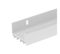 PVC Slide-On Door Bottom | Adjustable Plastic Weatherstrip Door Bottom with Drip Cap | 3 Feet (36-Inch) | for 1 3/4” Doors | White | Fits Gaps 3/8” to 7/8” | Made in The USA
