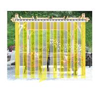PVC Smooth Plastic Strip Door Curtain PVC Door Strip Patio Plastic Curtain Waterproof Transparent Vinyl Strips Industrial Strip Curtain for Shop, Factory