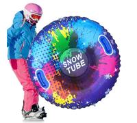 PVC Snow Leather Tubes - Inflatable Winter String Tubes, Durable Heavy Duty Handles | Outdoor Sledge Toys For Sports Kids Adults Family Recreation Funny Hills Snows Activities