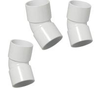 PVC Solvent Weld Obtuse Bend, 32mm, 135 Degree, White, Pack of 3
