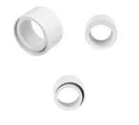 PVC Solvent Weld Reducer Pipe Fitting, 50mm to 40mm, White, 3-Pack