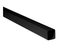 PVC Square Box Section Tube, Black, 50 x 50 mm x 1.5mm Thick x 1 Metre Long. Made in The UK.