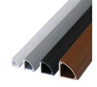 PVC Square Box Self-Adhesive Cable Hider, Cover for Electric Cables, Trunking Duct(Black,14mm)