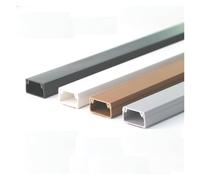 PVC Square Cable Trunking, Hide Wires Self Adhesive Cable Tidy, Cable Management for Home Office, 1M(Black,30x15mm)
