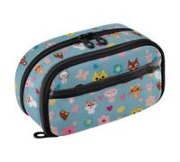 PVC Stationery Organizer Simple Cartoon Cats Back-To-School Essential