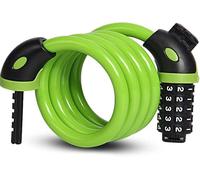 PVC Steel Cable Bike Lock,5 Digit Combination Digital Code Self-Rolling Portable Cycling Mountain Bike Chain Lock Accessories Anti-Theft Lock