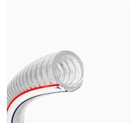 PVC Steel Wire Helix Flexible Hose Pipe, 1pc25mm ID/29mm OD PVC Hose Thickened with Steel Wire Transparent Plastic Tube(50mmx56mmx130mm)
