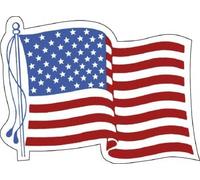 PVC Sticker Flying • Flag USA America • New Size: 8 CM x 6 CM (301362 Nationenflagge Band Car)