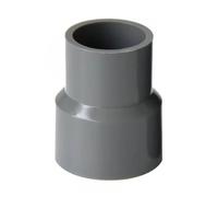 PVC Straight Reducing Connector 75-32mm/200-160mm - Durable Glue Connection for Water Pipe Fitting(Gray,75x50mm)