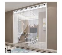 PVC Strip Curtain Door, Clear Vinyl Strip Door Curtain PVC Strip Curtain Kit Smooth Hurricane Shutters(1.6mm,0.9x2.5m)