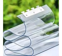 PVC Strip Curtain for Freezer Room - Transparent Pest Control Door Panels Waterproof Wind Blocker for Warehouses & Shops Easy Installation with Accessories