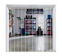 PVC Strip Curtain for Garage & Workshop - Easy-Install Vinyl Shades Flexible Slat Mosquito Net Ideal Temperature Control & ct Protection