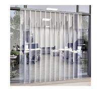 PVC Strip Curtain Kit, 2mm Thick Vinyl Door Strips for Freezer, Warehouse, and Cooler Doors, Easy Install, Energy Saving, Durable, 225x220cm