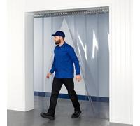 PVC Strip Curtain Kit - Heavy Duty 300mm x 3mm Strip Ideal for Industrial Doorways and Fork Lift Trucks - Roller Shutter Warehouse Butcher Coldroom (2m (w) x 2m (h))