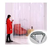 PVC Strip Curtain, Waterproof Sliding Plastic Clear Freezer Door Curtains, Folding Roller Shutter for Patio Kitchen Garage, 1.6mm Thick, Custom Size PENGFEI (Color : 1.6mm, Size : 1.8X2.1M)