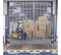 PVC Strip Curtains, Transparent Warehouse Door Flaps for Walk-in Coolers, Retail Stores, Supermarkets, Shopping Malls, Waterproof Outdoor Entrance