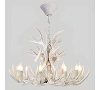 PVC Striped Antler, Farmhouse Country Gorgeous, Home, Cottage, Diniroom, Liviroom, Kitchen, Bedroom, Hangiceililight,（6 Lights,3 Arms）/9+6 Lights/a