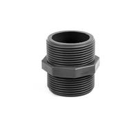 PVC Swing Check Valve Solvent Weld Pipe, Double Male Thread PVC Straight Connector Grey Multiple Sizes for Aquarium and Garden(1.5 Inch-50mm,2 Pieces)