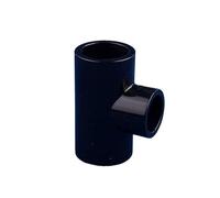 PVC Swing Check Valve Solvent Weld Pipe, PVC 3-Way Reducing Tee Connector for Irrigation and Aquarium Multicolor ID 20-50mm(Black,50x25mm)