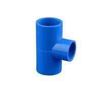 PVC Swing Check Valve Solvent Weld Pipe, PVC 3-Way Reducing Tee Connector for Irrigation and Aquarium Multicolor ID 20-50mm(Blue,40x25mm)
