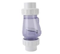 PVC Swing Spring Combination Check Valve, Clear, 2 Inch Check Valve, Transparent Pool Accessories Replacement to Backflow - Ideal for Swimming Pools, Spas, and Water Pumps