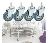 PVC Swivel Casters with Double Lock for Optimal Floor Protection - 75mm M10 Silent Rolling Wheels for Furniture - Durable & Safe Furniture Mobility.