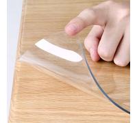 PVC Table Cover 1.5mm Thick Clear Table Protector Rectangle Transparent Desk Mat Pet Feeding Mat for Office, Dresser, Night Stand, Computer & Writing Desk Tabletop (Color : Thick 1.5mm/0.06", Size :