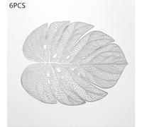 PVC Table Mat Set of 6 Turtle Back for Leaf Pattern with Gold Hot Stamping Waterproof and Heat-Resistant Placemats for Dining Table Home Hotel Restaurant Coffee Shop and Tea House