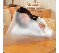 PVC Table Protection Film - Crystal Clear, Soft, Waterproof Tablecloth Mat, Washable & Wear-Resistant for Dining and Coffee Tables