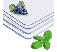 PVC Table Protector Cover, 80x130cm Clear Table Protector for Dining Room Tables, 2mm Thick Plastic Dinning Table Cover, Dressing Table Mat, Clear Table Top Protector for Home, Made to Measure