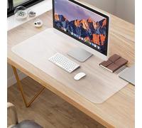 PVC Table Protector Mat,1.5 Mm Thick,Clear Desk Writing Mat,Clear Waterproof Dining Table Protector Pad,Flat Without Curling,Easy to Clean,for Kitchen Coffee Office Dining Tables