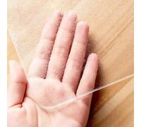 PVC Table Protector Mat,2mm Thick,Round PVC Office Chair Mat,Clear Desk Mats,Transparent Computer Desk Pad,Oil Proof,Anti-Scratch,for Office,Home and School