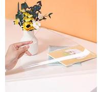 PVC Table Protector Mat,2MM Thick,Transparent Computer Desk Pad,Multi-Purpose Clear Desk Mat,Flat Without Curling,Anti-Scratch,for Kitchen Coffee Office Dining Table
