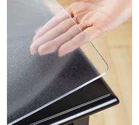 PVC Table Protector, Waterproof Tablecloth Protector for Home, Restaurants, Living Rooms, Cafes, Transparent, 2mm Thickness, 135 x 220 cm Rectangle
