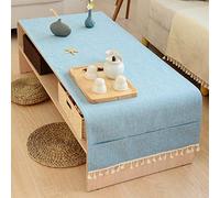 Pvc Tablecloth, Cotton And Linen Blended Tablecloth, Rectangular Coffee Table Tablecloth, Tassel Decorative Tablecloth, Washable Table Mat (E 70cm*190cm)