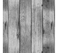 PVC Tablecloth Grey Floor Boards 3.5 Metres (350cm x 140cm), Printed Rustic Wooden Planks, Wipe Clean, Vinyl/Plastic Table Cloth