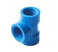 PVC Tee-Ways Female Fitting - Durable 20mm, 25mm, 32mm Threaded Pipe Cap for DIY Projects - 1pc(Blue,20mm)