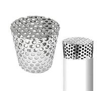 PVC Termination Drainage Exhaust Pipe Mesh Screen Vent Cover,50-63mm/2-2.5inch Inner Diameter Furnace&Roof 304 Stainless Steel Conical Multihole Vent Cap,Gutter Guard Filter Downspout Strainer