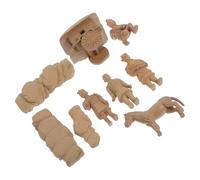PVC Terracotta Warriors Figurines Miniature Plastic Craft Decor Antique Chinese Warrior Statues 9pcs Desktop Playset Collectible for and Collectors